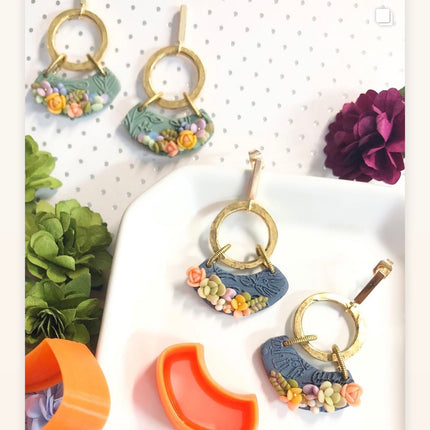 Bib Collar polymer clay cutter set jewelry earrings pendant small sharp clay cutters bib neckpiece - Create Along 