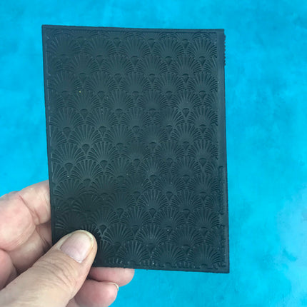 Plumes of Light  Rubber Stamp Texture Sheet Mat for polymer clay metal clay mixed media art - Create Along 