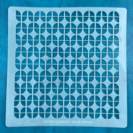 Groovy Mods Mylar Stencil texture sheet for polymer clay earrings art jewelry mixed media - Create Along 