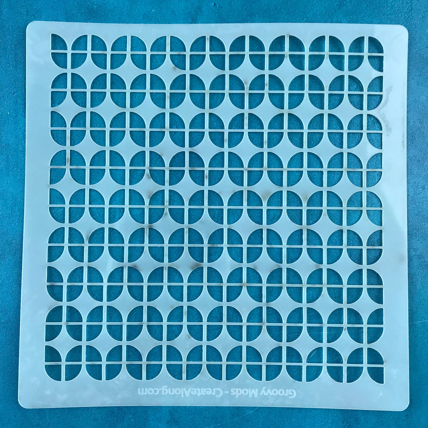 Groovy Mods Mylar Stencil texture sheet for polymer clay earrings art jewelry mixed media