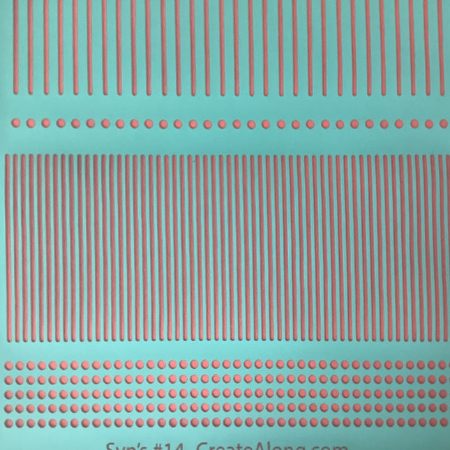 Syn’s #14 Stripes and Dots Geometric Silkscreen For Crafting Polymer Clay + Mixed Media - Create Along 