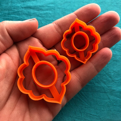 Ruffled Kiss donut Center Hole cut-out frame polymer clay cutter set jewelry earrings pendant small sharp clay cutters - Create Along 