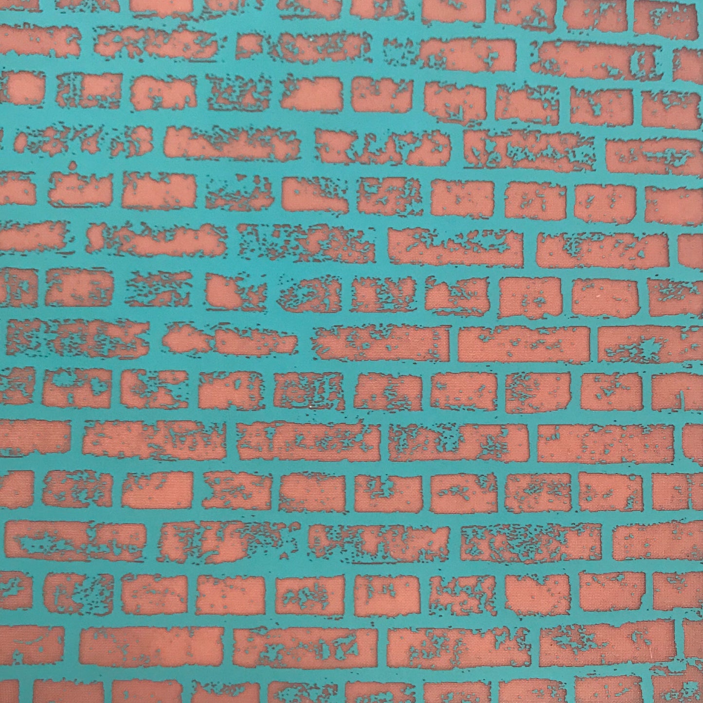 Silkscreen Brick Wall Stencil for Polymer Clay, Art Jewelry and Mixed Media