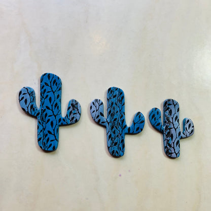 Cactus Succulent #1 set of 3 graduated cutters for polymer clay art jewelry earrings