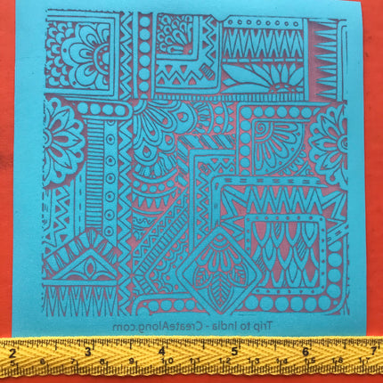Trip to India Boho Inspired Floral pattern Silkscreen for Polymer Clay and Mixed Media - Create Along 
