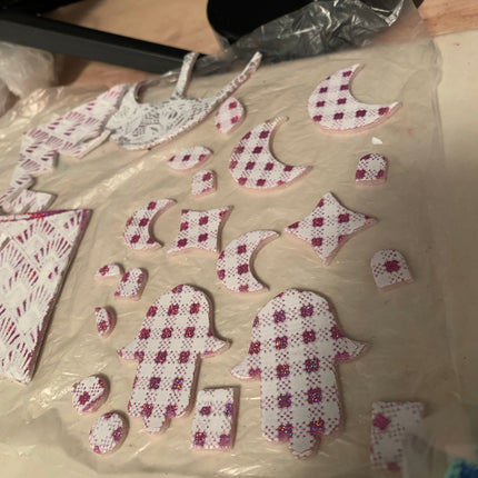 Silk Screen Buffalo Plaid Checkered Stencil for Polymer Clay, Art Jewelry, Mixed Media - Create Along 
