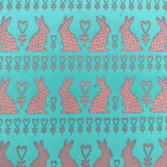 Hunny Bunny Easter Bunnies Hearts Silkscreen Stencil for Polymer Clay, Art Jewelry