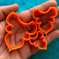 Graduated Cascading Falls Flower Petal Jewelry Sized set of 3 Polymer Clay Cutter - Polymer Clay TV tutorial and supplies