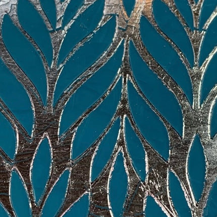 Bargello Leaves Large Leaf Mylar Stencil texture sheet - Create Along 