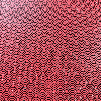Silkscreen Stencil Art Deco Fish Scales polymer clay - Create Along 