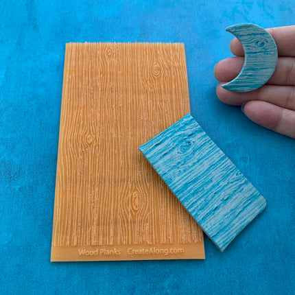 Wood planks Fairy Door Texture Mat Silicone rubber Stamp for polymer clay paper Gelli plate and resin