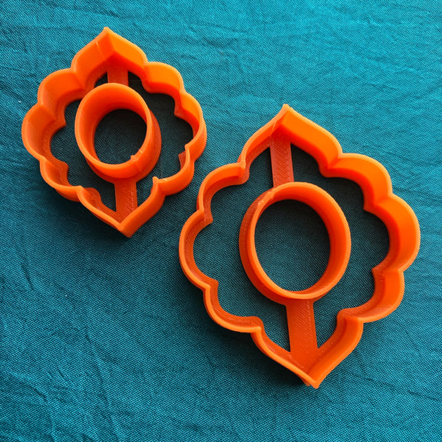 Ruffled Kiss donut Center Hole cut-out frame polymer clay cutter set jewelry earrings pendant small sharp clay cutters - Create Along 
