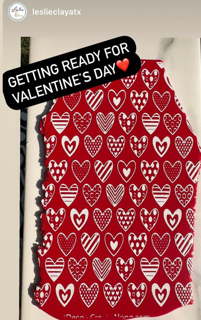 Silk Screen HeartDeco Stencil For Polymer Clay - Create Along 