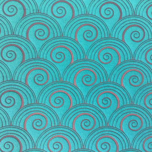 Miami Waves Swirls Beach Ocean Silkscreen for Polymer Clay and Mixed Media