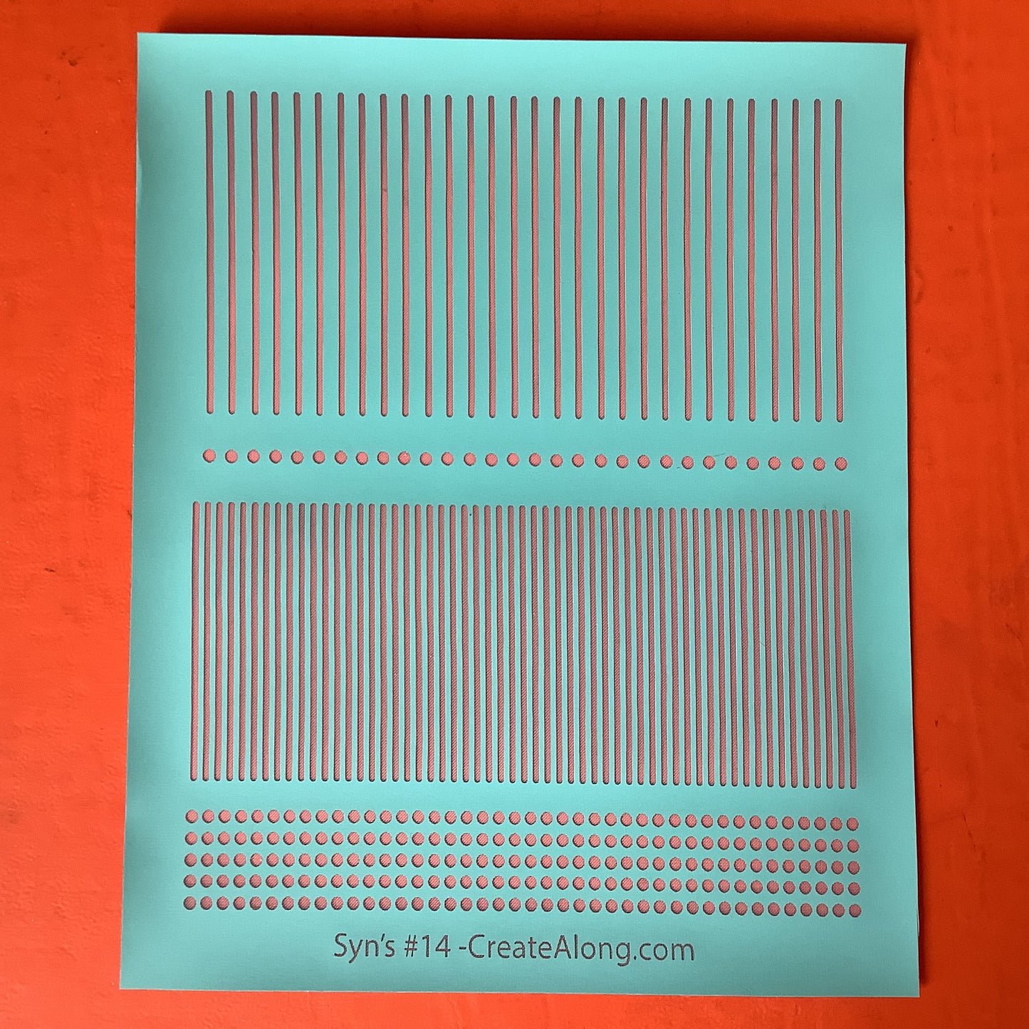 Syn’s #14 Stripes and Dots Geometric Silkscreen For Crafting Polymer Clay + Mixed Media