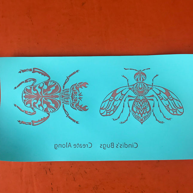 Silkscreen Polymer Cindi's Bugs Trading Coins Stencil for polymer clay - Create Along 