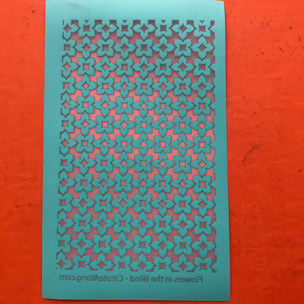 Flowers in the Wind Floral Silkscreen For Crafting For Polymer Clay + Mixed Media