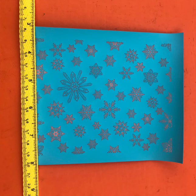Snowflakes Silkscreen Stencil For Polymer Clay Christmas - Create Along 