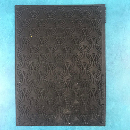 Plumes of Light  Rubber Stamp Texture Sheet Mat for polymer clay metal clay mixed media art - Create Along 