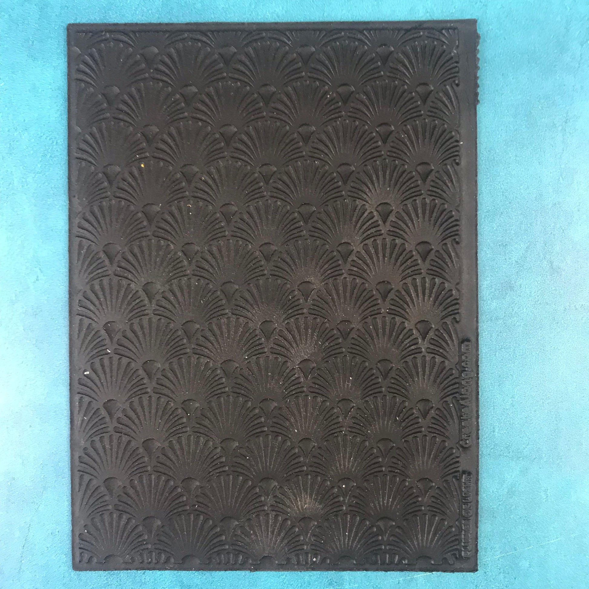 Aromas Rubber Stamp Texture Sheet Mat for polymer clay metal clay mixe