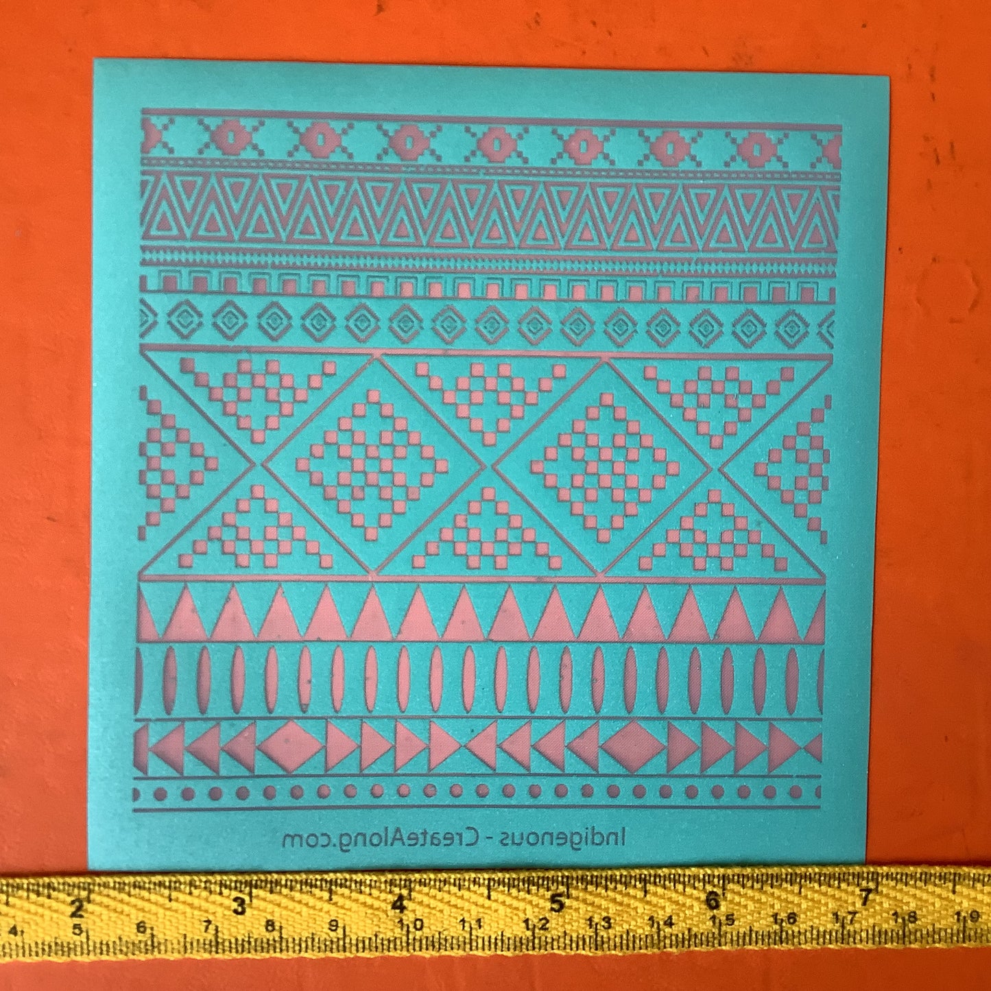 Indigenous Tribal Repeating Design Silkscreen for Polymer Clay and Mixed Media