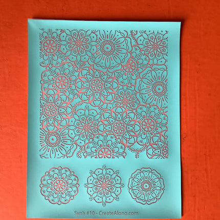 Syn’s #10 Mandala Flowers Silkscreen For Crafting Polymer Clay + Mixed Media - Create Along 