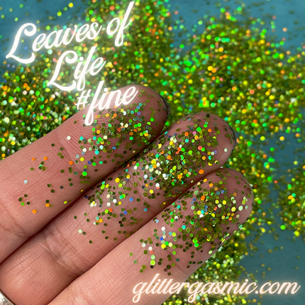 Leaves of Life Glitter holo for pens candles earrings clay resin mugs slime tumblers nail art 2 oz - Create Along 