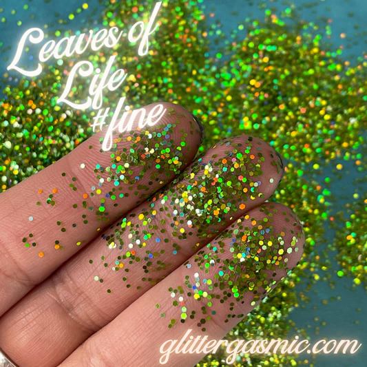 Leaves of Life Glitter holo for pens candles earrings clay resin mugs slime tumblers nail art 2 oz