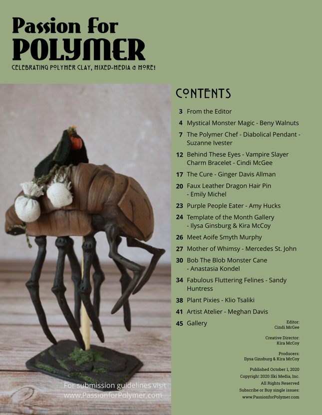 Fantasy Passion for Polymer Clay Magazine Project Book DIGITAL October 2020 Tutorials - Create Along 