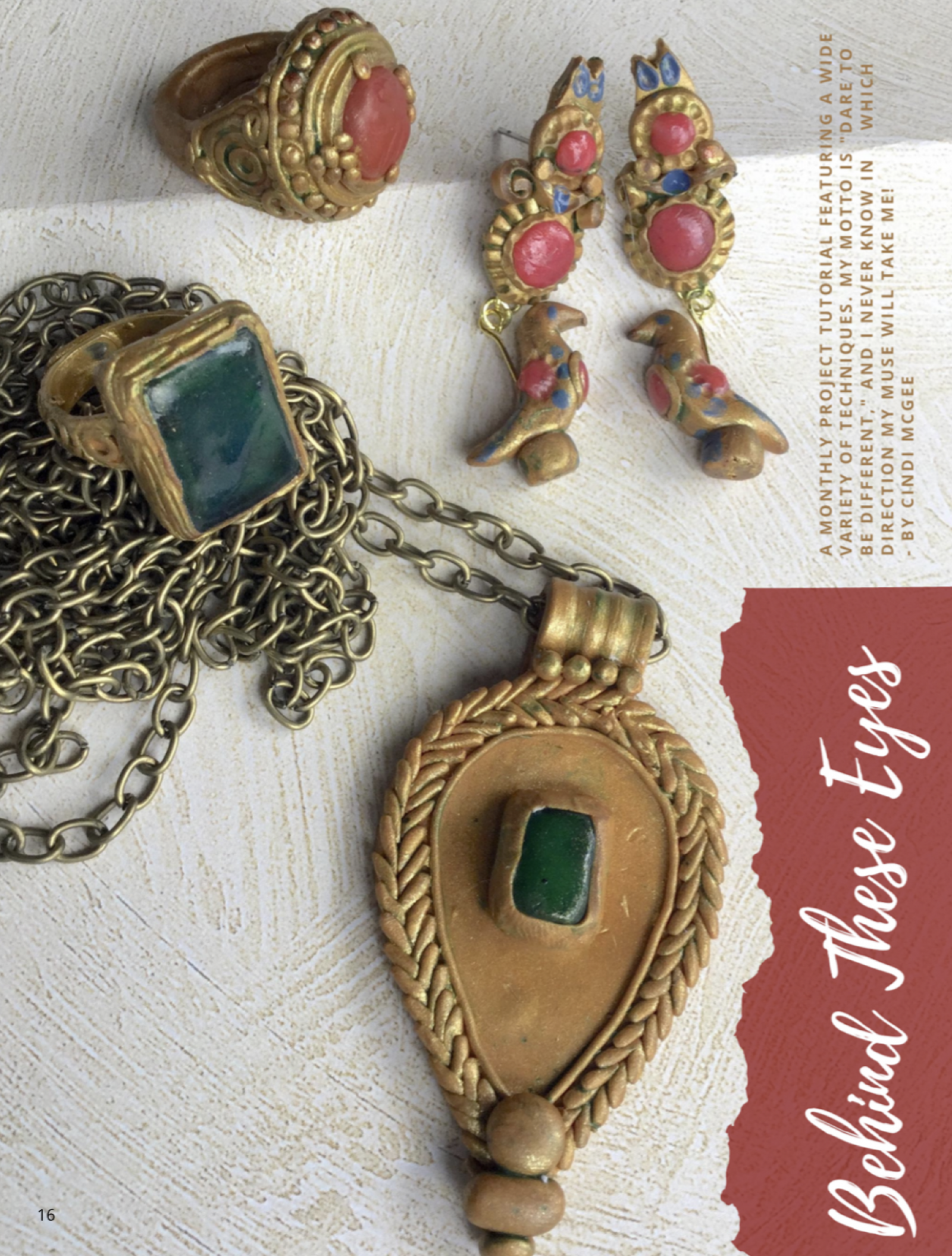 Egyptian Jewelry Passion for Polymer Clay DIGITAL magazine project boo