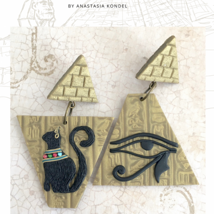 Egyptian Jewelry Passion for Polymer Clay DIGITAL magazine project book Sept 2020 Around the World - Create Along 