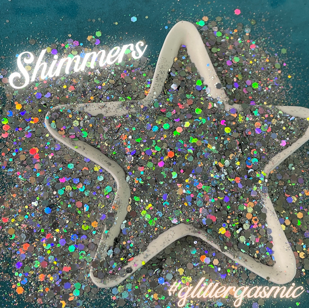 Holographic Silver Star Glitter, Glitter for Resin, Nail Art