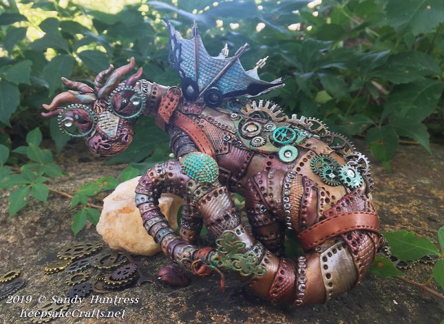 Make an Amazing Steampunk Sculpted Dragon with Polymer Clay Online Workshop with Sandy Huntress - Create Along 