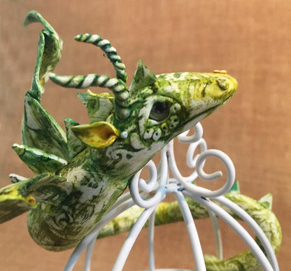 Make a Faux Batik Effect Sculpted Dragon with Polymer Clay Online Workshop with Sandy Huntress - Create Along 